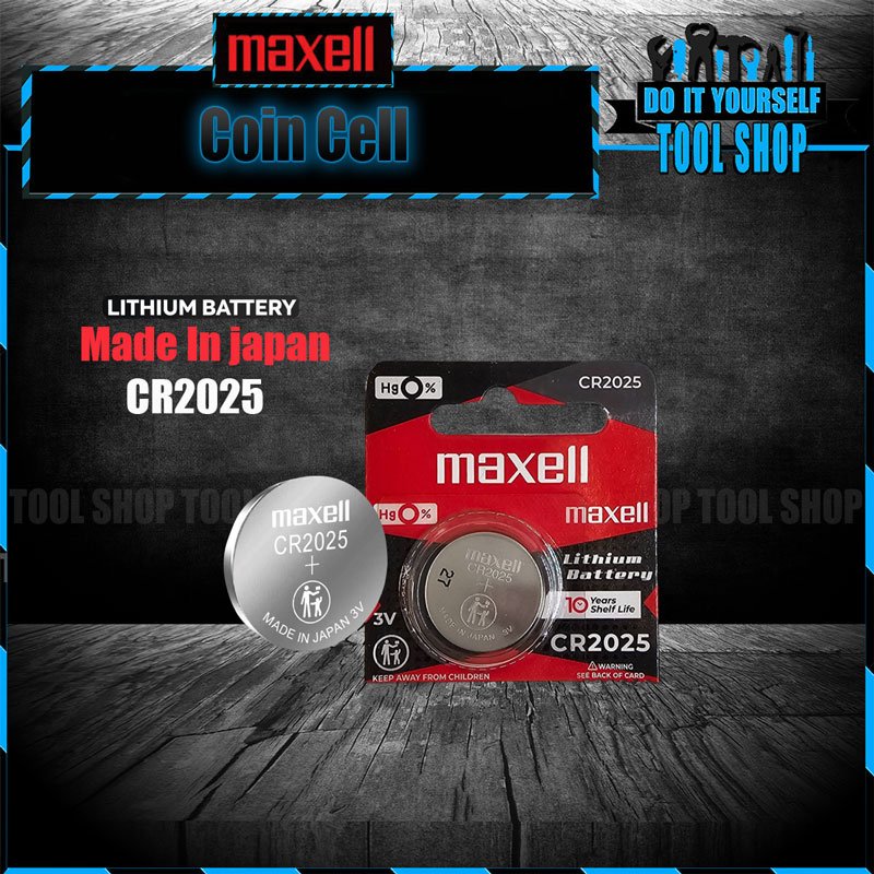 Maxell CR2025 3V lithium battery original japanese button coin cell 1 pc
