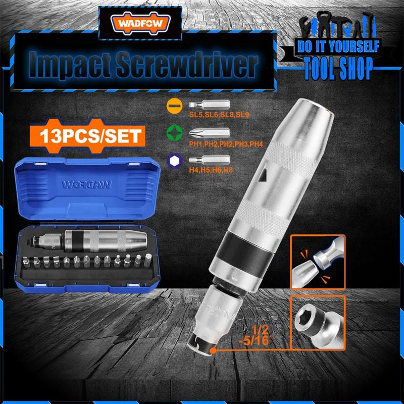 WADFOW 13 Pcs Impact Driver Set WYM1B13