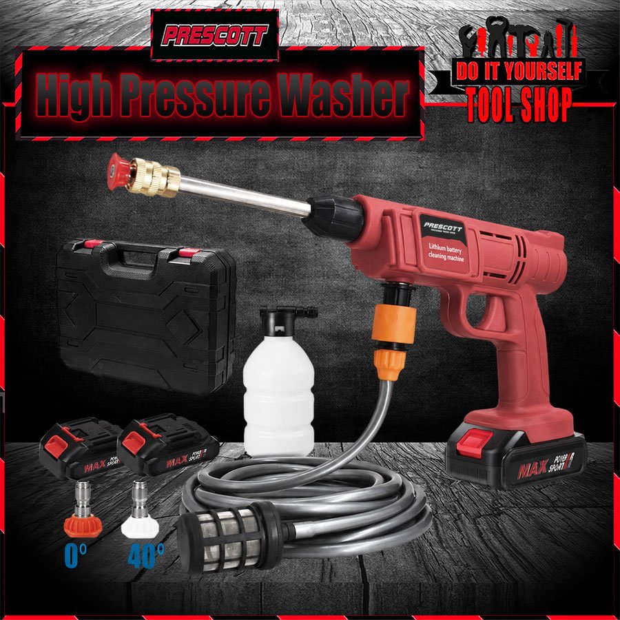 Prescott Cordless Lithium Pressure Washer 775 Double Battery