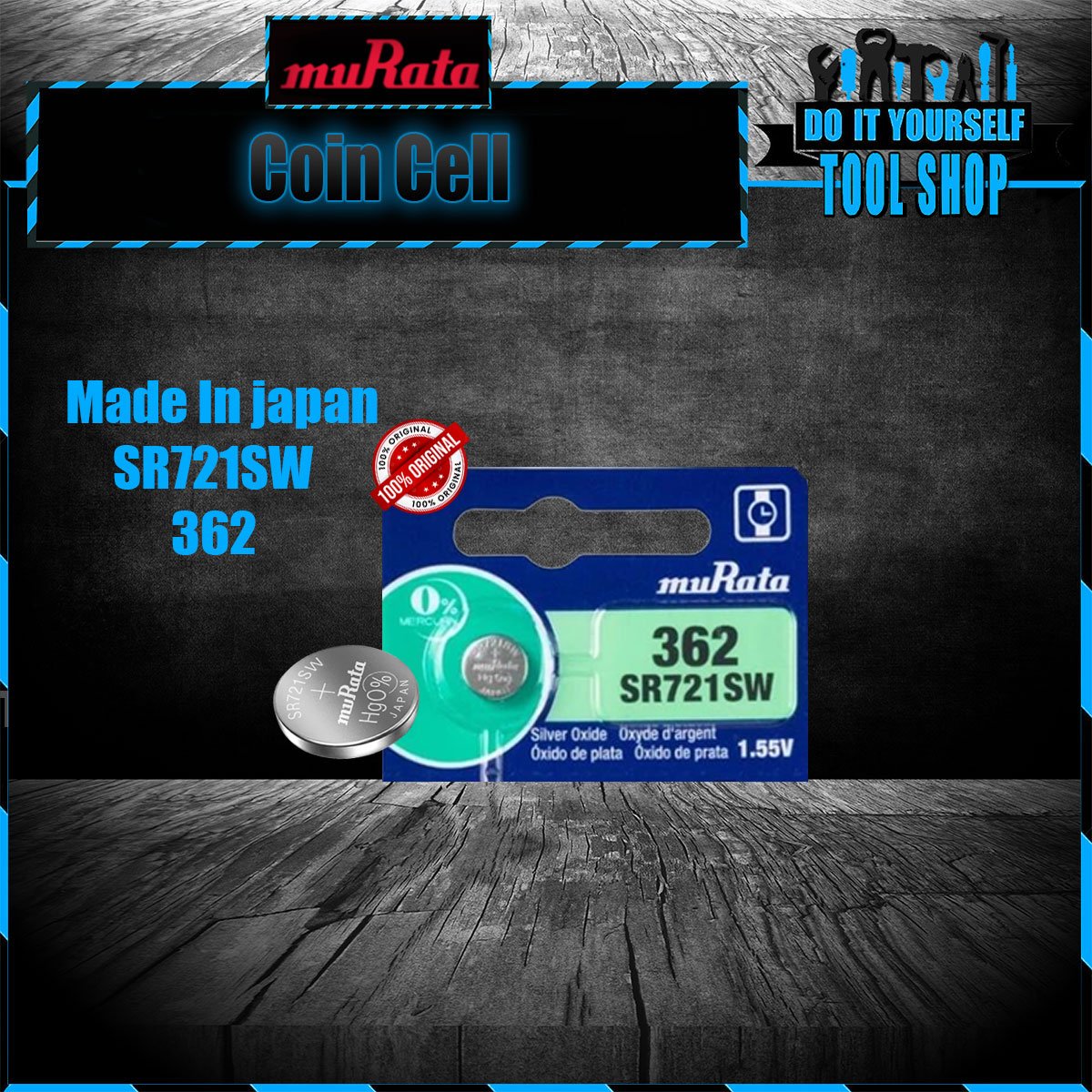 Murata SR721SW 362 Original Japanese Button Cell (1 Pc)