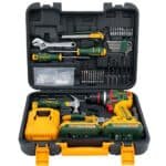 JADEVER 91 Pcs Tools set With 1 Pcs 20V Lithium-ion impact drill JDDT4B91