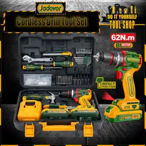JADEVER 91 Pcs Cordless Impact Drill Tool Set JDDT4B91
