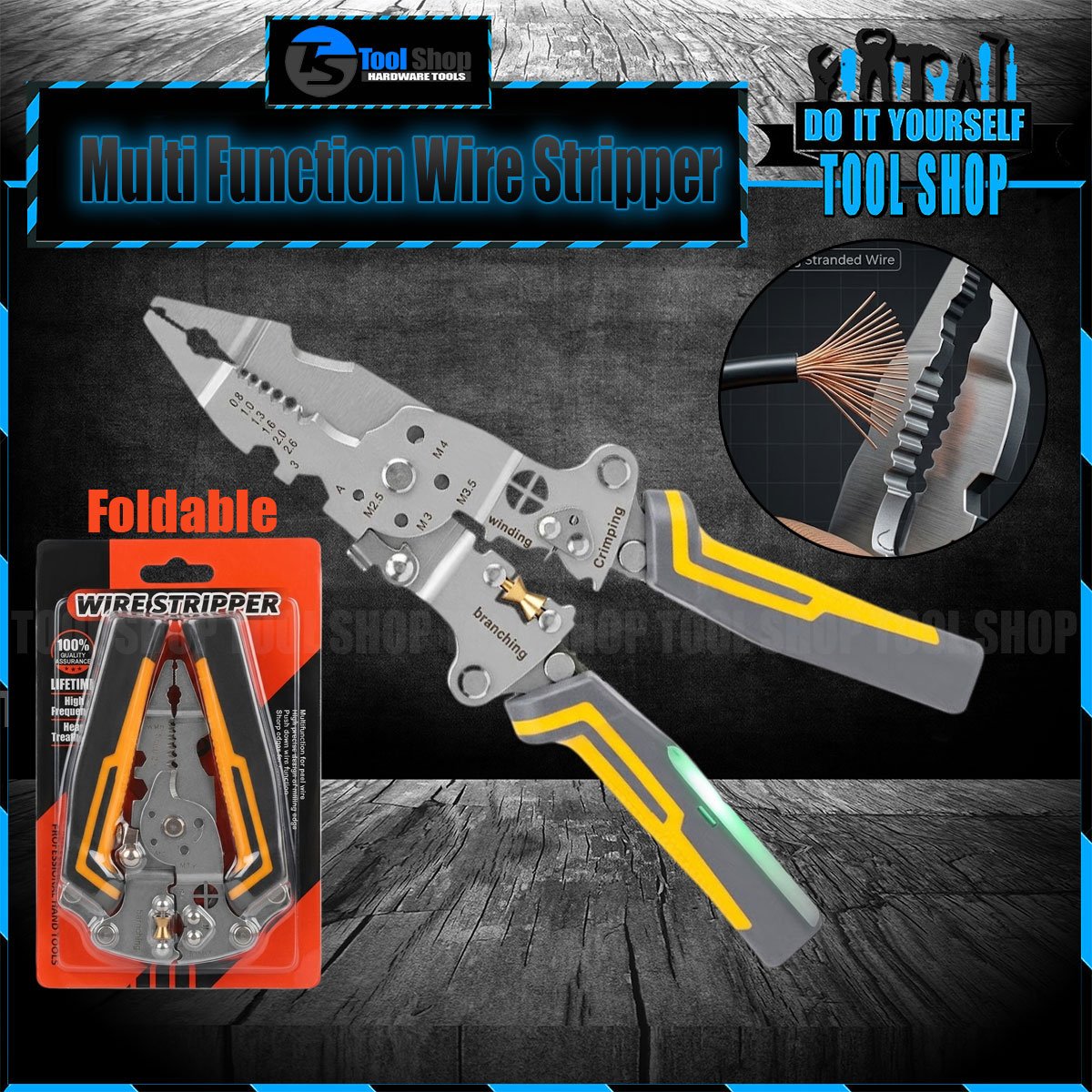 Wire Stripper Long Nose Plier 200mm Multi Funtional