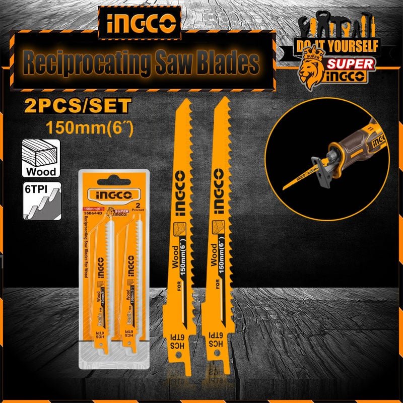 INGCO 2 Pcs Reciprocating Saw Blade For Wood SSB644D
