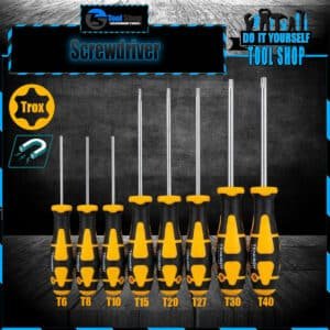 8 Pcs Trox Screwdriver Set T40, T30, T27, T20, T15, T10, T8, T6