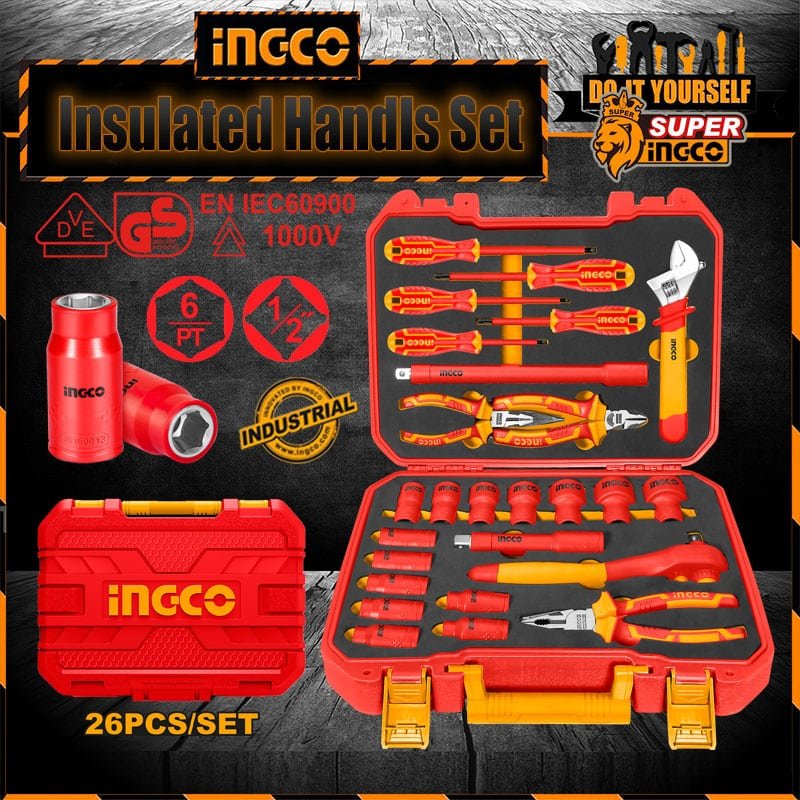 Ingco 26 Pcs Insulated Hand Tools Set HKITH2601 Industrial
