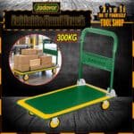 Tolsen 300kg platform trolley JDWB1330 folded down flat for compact storage