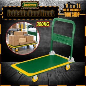 Tolsen 300kg platform trolley JDWB1330 folded down flat for compact storage