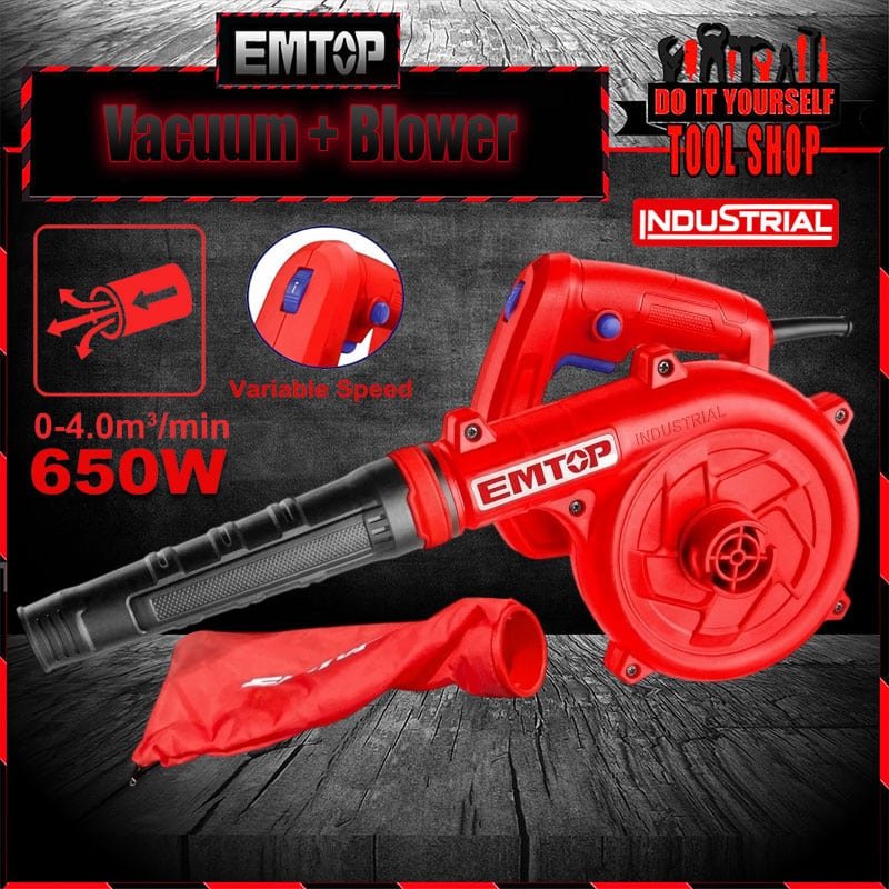 Emtop Aspirator Electric Blower + Dust Vacuum 650W EABR6003 Emtop Aspirator Electric Blower + Dust Vacuum 650W EABR6003
