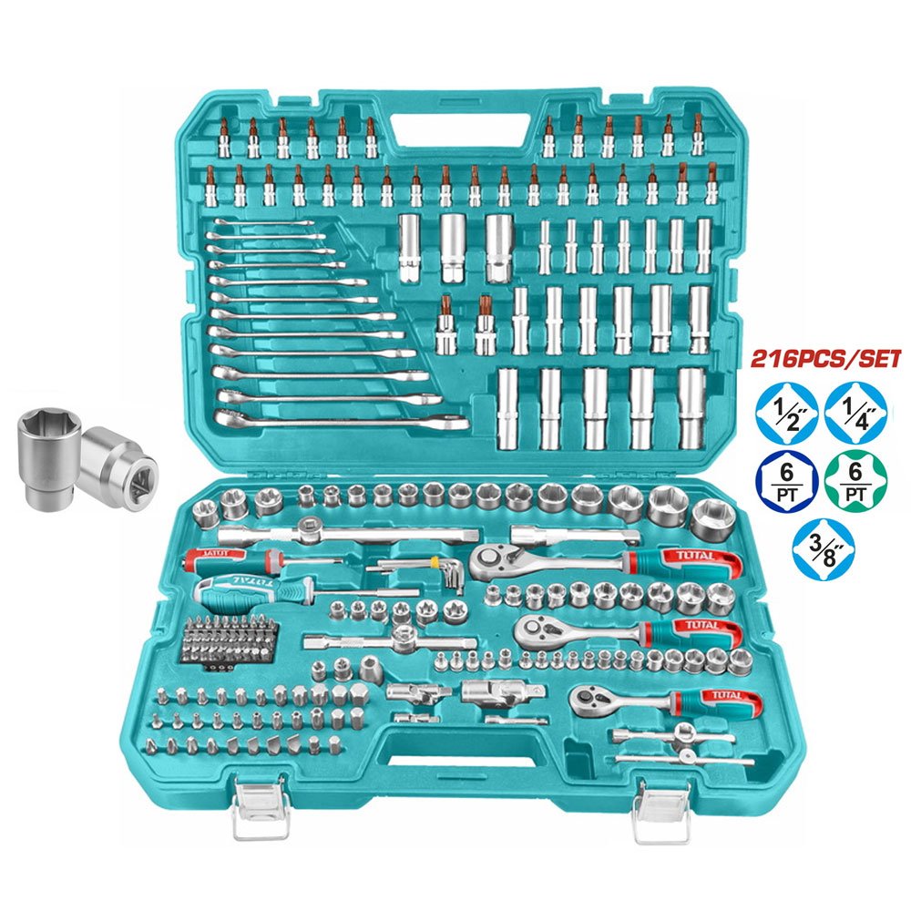 Total 216 Pcs Combination Tools Set THKTHP22166 Industrial Total 216 Pcs Combination Tools Set THKTHP22166 Industrial
